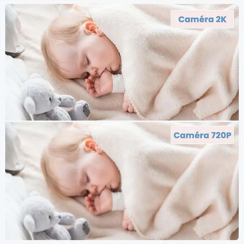 ieGeek 5.2K 3MP Baby Surveillance Camera – 360° PTZ Baby Monitor with Dual-Screen Preview, Motion Detection & Night Vision
