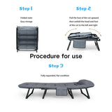 Niceway 6 Adjustable Positions Camping Cot with Mattress & Pillow for Adults 550LBS Heavy Duty Sleeping Cot Outdoor Folding Bed - PulinGO