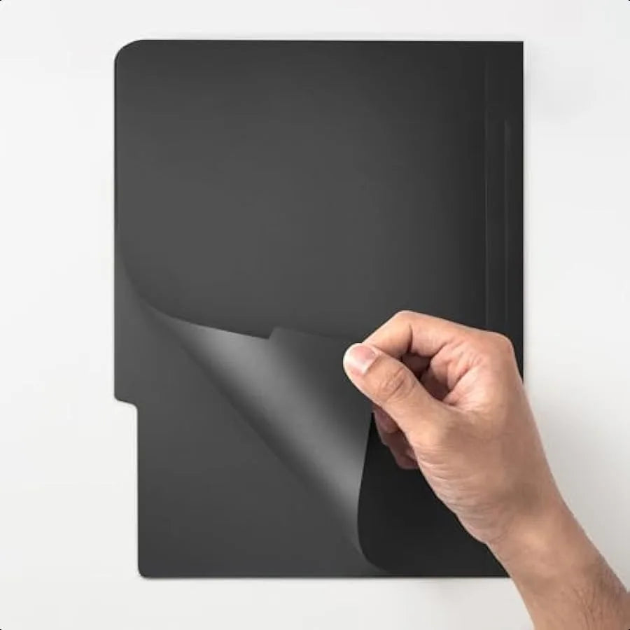 Black File Folders – 12-Pack Letter Size Plastic 3-Tab File Folders for Home, Office & School 🗂️