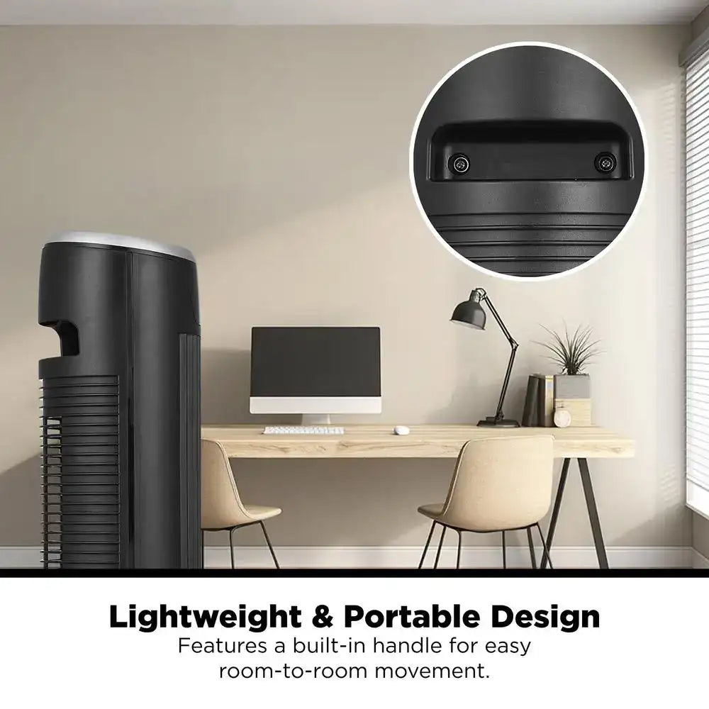 36'' Oscillating Tower Fan with Remote, 3 Speeds, Timer Display