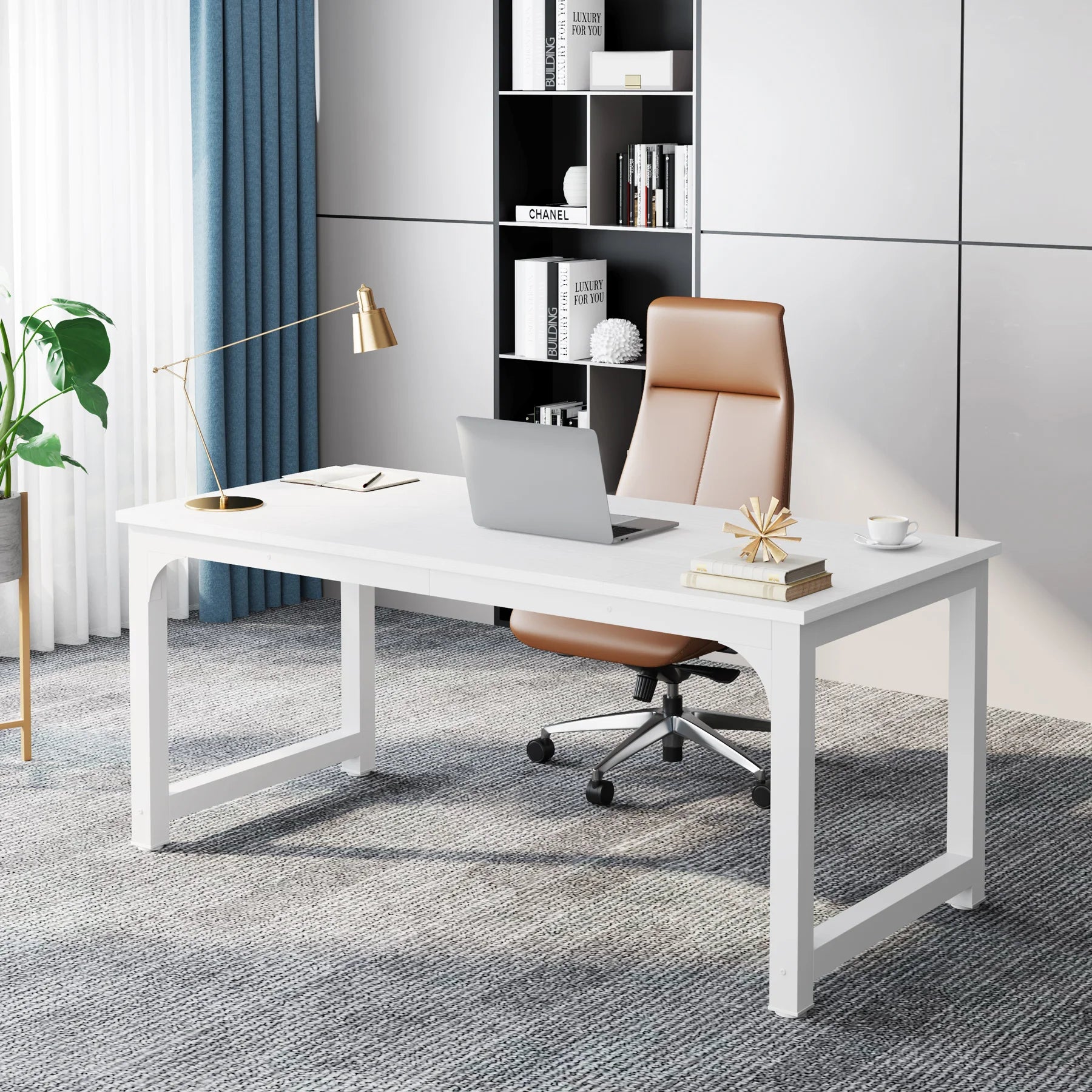 🖥️ Tribesigns Large Office Desk – Modern Computer Table & Writing Desk Workstation for Home Office & Study