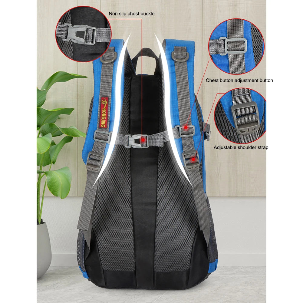 40L Waterproof Outdoor Backpack – Foldable Ultralight Mountaineering Bag | Large-Capacity Hiking & Travel Daypack