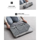 3-6 pcs Compressed Packing Cubes Travel Storage Organizer Set with Shoe Bag & Mesh Visual Luggage Set