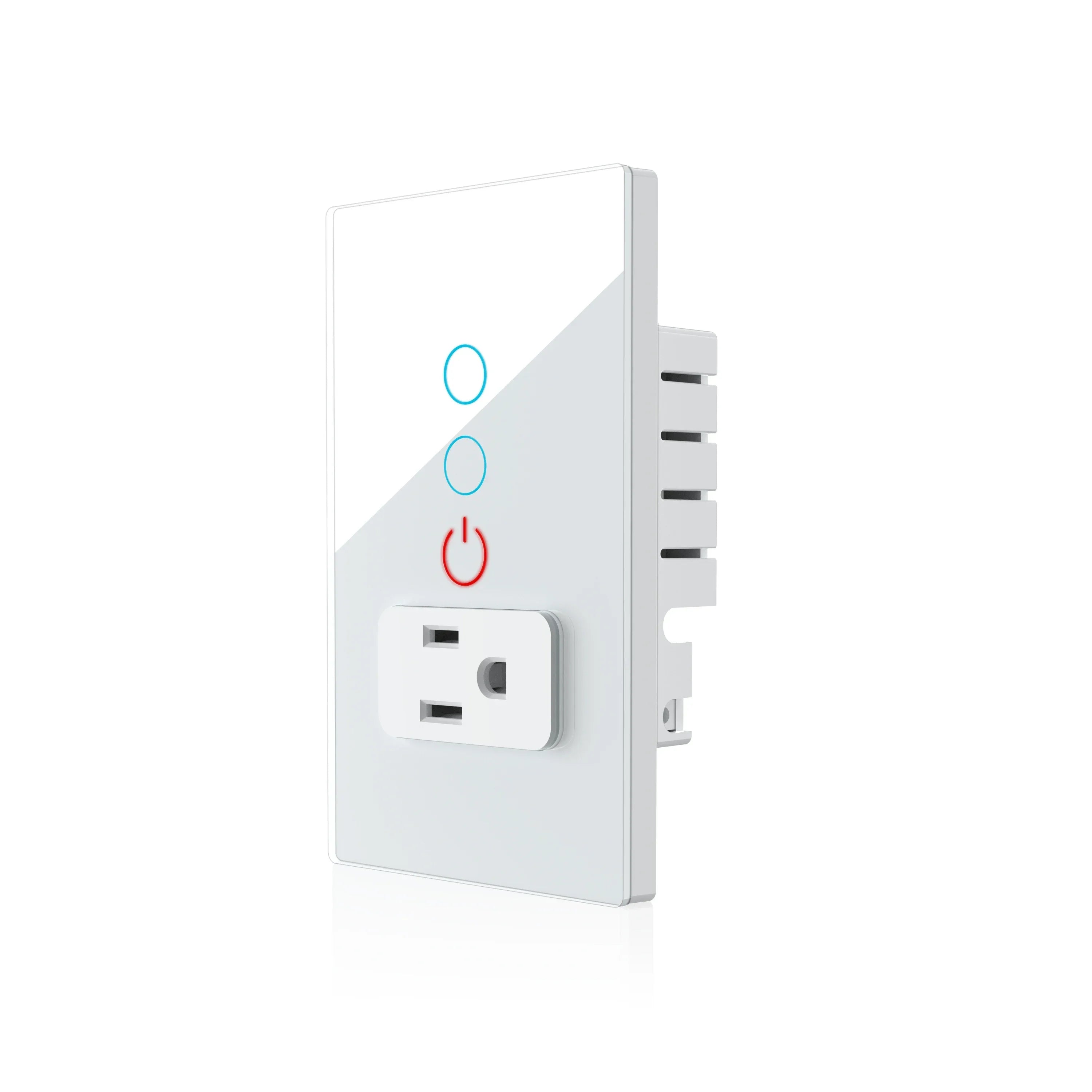 Melery Mexico Plug WiFi Smart Socket – Tuya App Intelligent US Wall Outlet with Touch Glass Panel, Alexa & Google Home Compatible