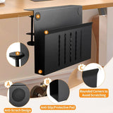 Clamp-On Under-Desk Hanging Organizer with Pen Holder – No-Drill Side Storage Box