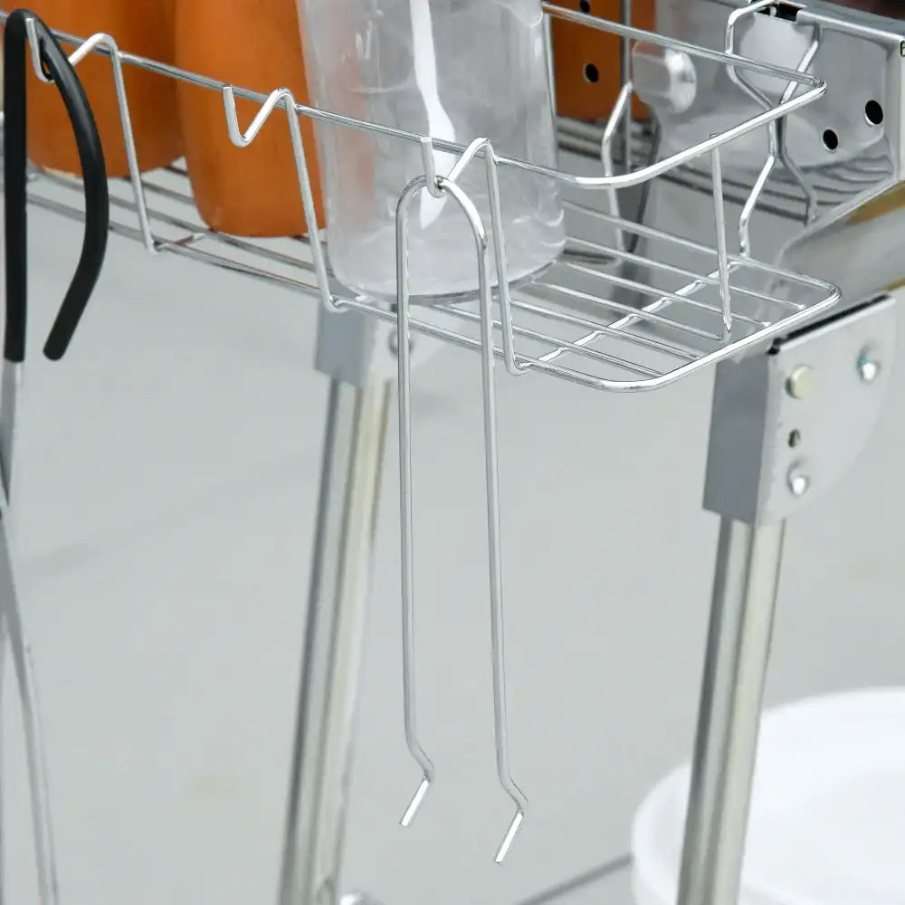 Portable Folding Stainless Steel Charcoal BBQ Grill for Camping, Picnic & Tailgating