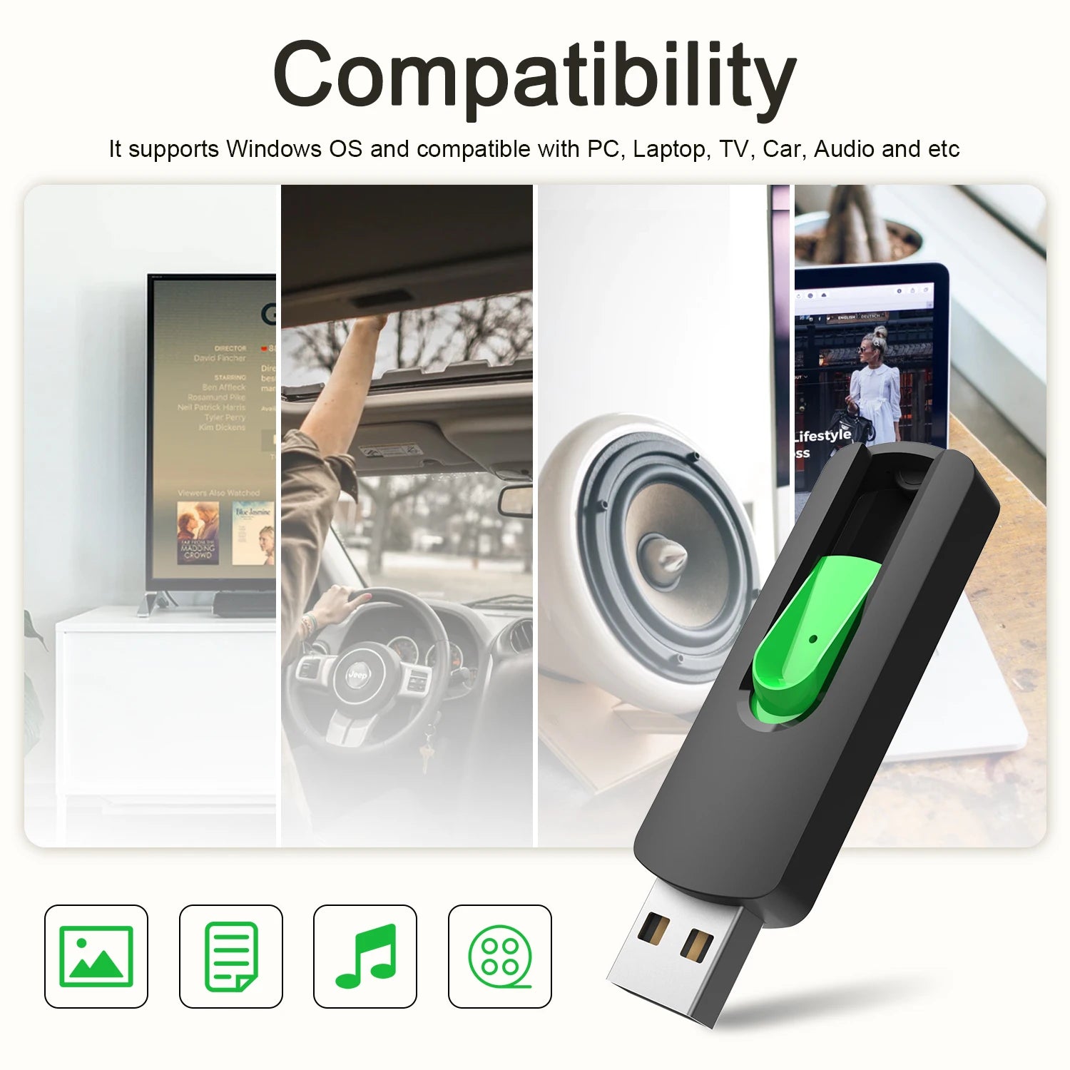 KOOTION U200 5-Pack USB Flash Drives – Color Pen Drives Waterproof Memory Sticks 64GB/32GB/16GB/4GB/2GB/1GB