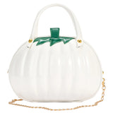 Pumpkin Shape Leather Top-Handle Handbag – Waterproof Cute Shoulder Bag 🎃