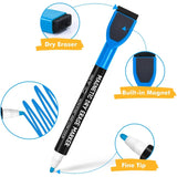 Magnetic Dry Erase Markers & Erasers – 6-Count Color Set with Fine Tips for Calendar & Whiteboards