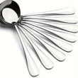 Heavy-Weight Round Stainless Steel Soup Spoons – Set of 8 Bouillon Spoons, DishwasherSafe