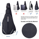 Waterfly Small Crossbody Sling Backpack — Anti-Theft Chest & Shoulder Travel Bag