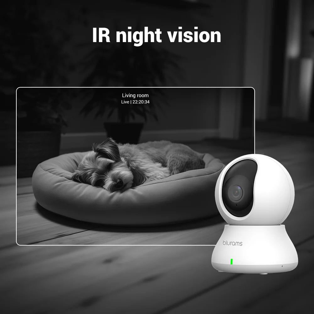Blurams Baby Monitor Camera – 2K HD Smart Home Security Camera with Motion Detection, Two-Way Audio & Night Vision, Easy Setup