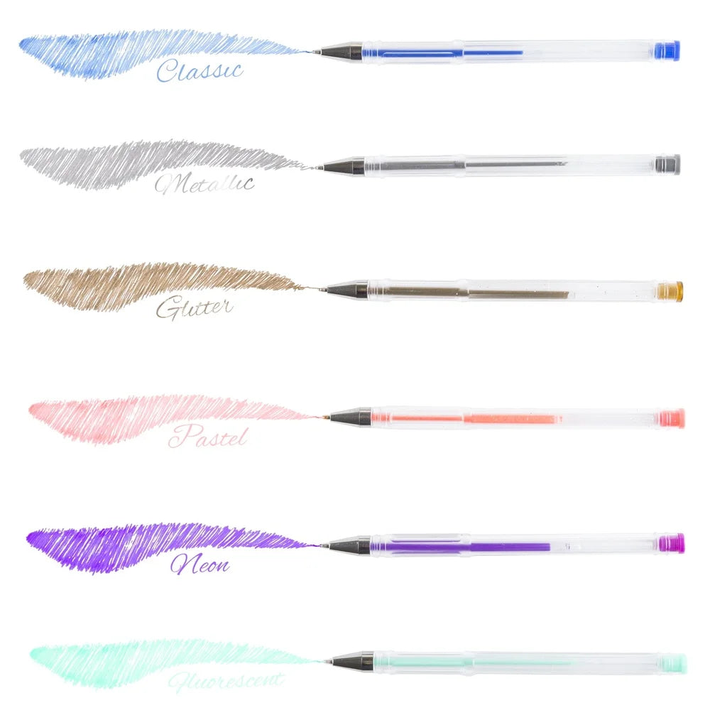 100 Color Gel Pen Set – High Quality Fine Point Pens for Drawing, Sketching, Coloring, Scrapbooking & Doodling