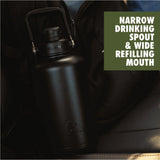 64oz Insulated Stainless Steel Water Bottle with Chug Lid – Leakproof Wide Mouth for Hiking & Travel