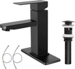 304 Stainless Steel Square Basin Faucet – Cold & Hot Mixer with Modern Deck-Mount Design