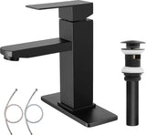 304 Stainless Steel Square Basin Faucet – Cold & Hot Mixer with Modern Deck-Mount Design