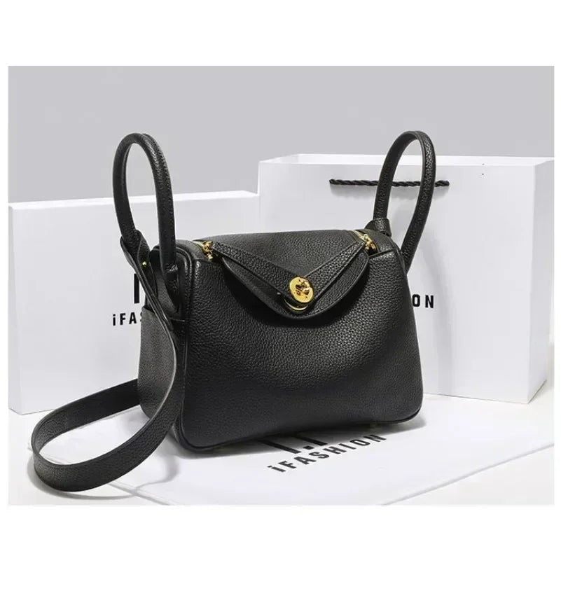 Genuine Leather Lady “Lindi” Large Shoulder Bag – Luxe Women’s Side Handbag