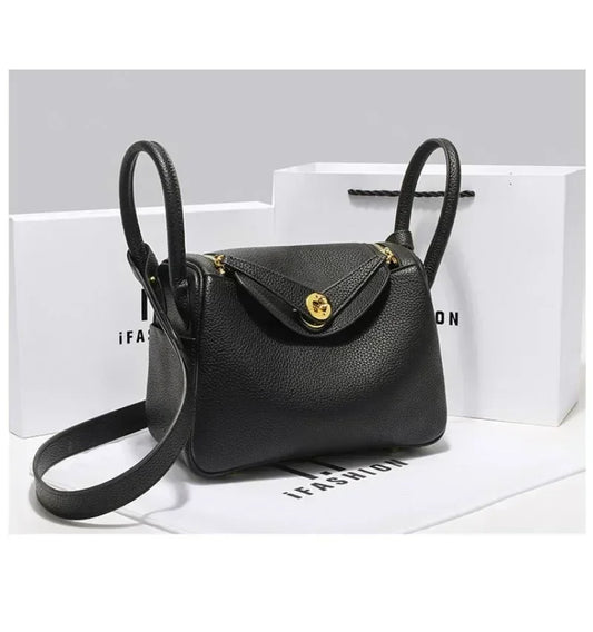 Genuine Leather Lady “Lindi” Large Shoulder Bag – Luxe Women’s Side Handbag