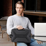 15–16″ Laptop Hard Case – Waterproof Shockproof EVA Protective Bag for HP, Dell & MacBook with Artistic Geometric Design
