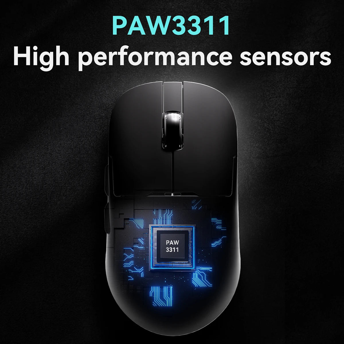 Ajazz AJ159P-MC Wireless Gaming Mouse – 56g Lightweight Design, PAW3311 Sensor, 1KHz Return Rate, Non-Porous Shell