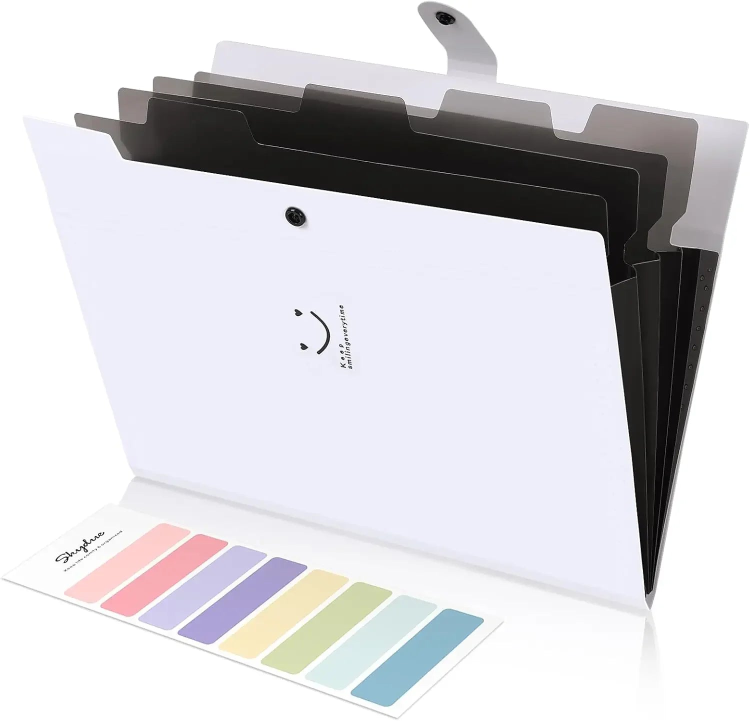A4 Expanding File Folder – Portable Pocket Organizer with Multiple Sections for School, Office & Home (Purple)