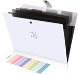 A4 Expanding File Folder – Portable Pocket Organizer with Multiple Sections for School, Office & Home (Purple)