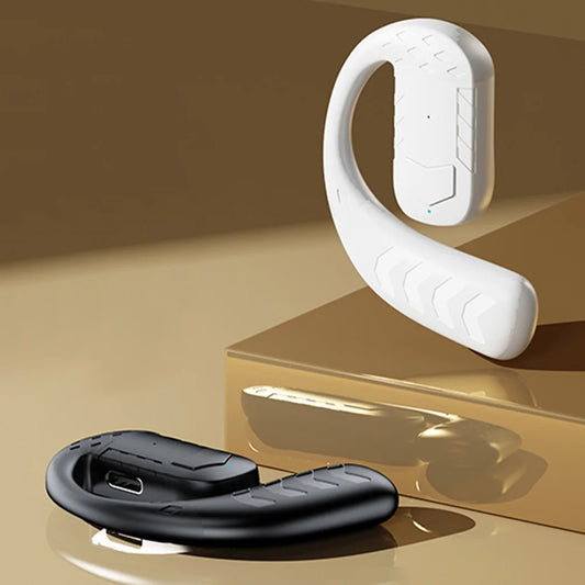 Handsfree Bluetooth Headset – Single Ear Hook Earpiece with Noise Cancelling Mic, Waterproof Design for Android, iPhone & Samsung