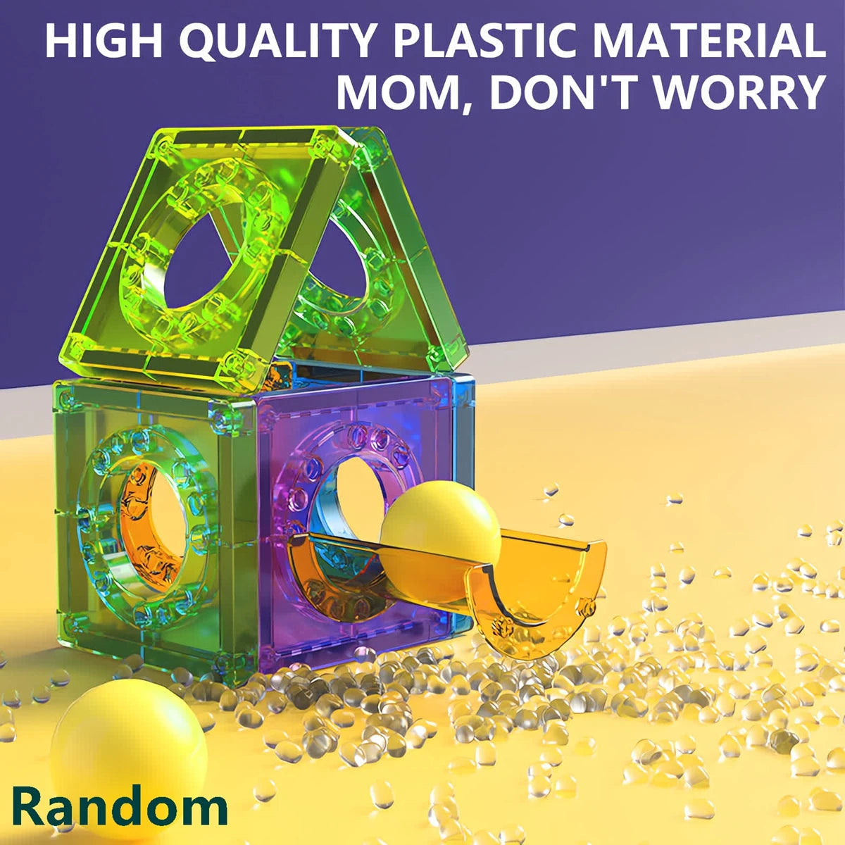 158PCS/200PCS Marble Run Magnetic Pipe Puzzle Set – DIY Construction Building Blocks STEM Toy for Kids Ages 3+, Creative Game Tiles
