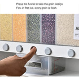 Wall-Mounted Cereal & Dry Food Dispenser 10L – Rice & Grain Storage Container with Measuring Cup for Kitchen & Pantry