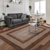 Washable Modern Braided Area Rug – Large Non-Slip Carpet for Living Room & Bedroom Floor Décor