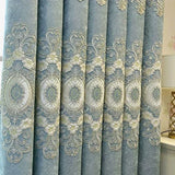 2PCS Thickened Embroidery Blackout Curtains – Elegant Finished Panels for Privacy & Light Control