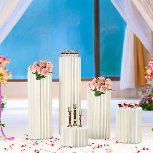 “Wedding Centerpieces Cardboard Vase Sets – Cylinder Flower Stand Décor for Party & Event Tables”