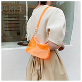 Clear Jelly Shoulder Bag – Y2K PVC Under-Arm Purse for Women