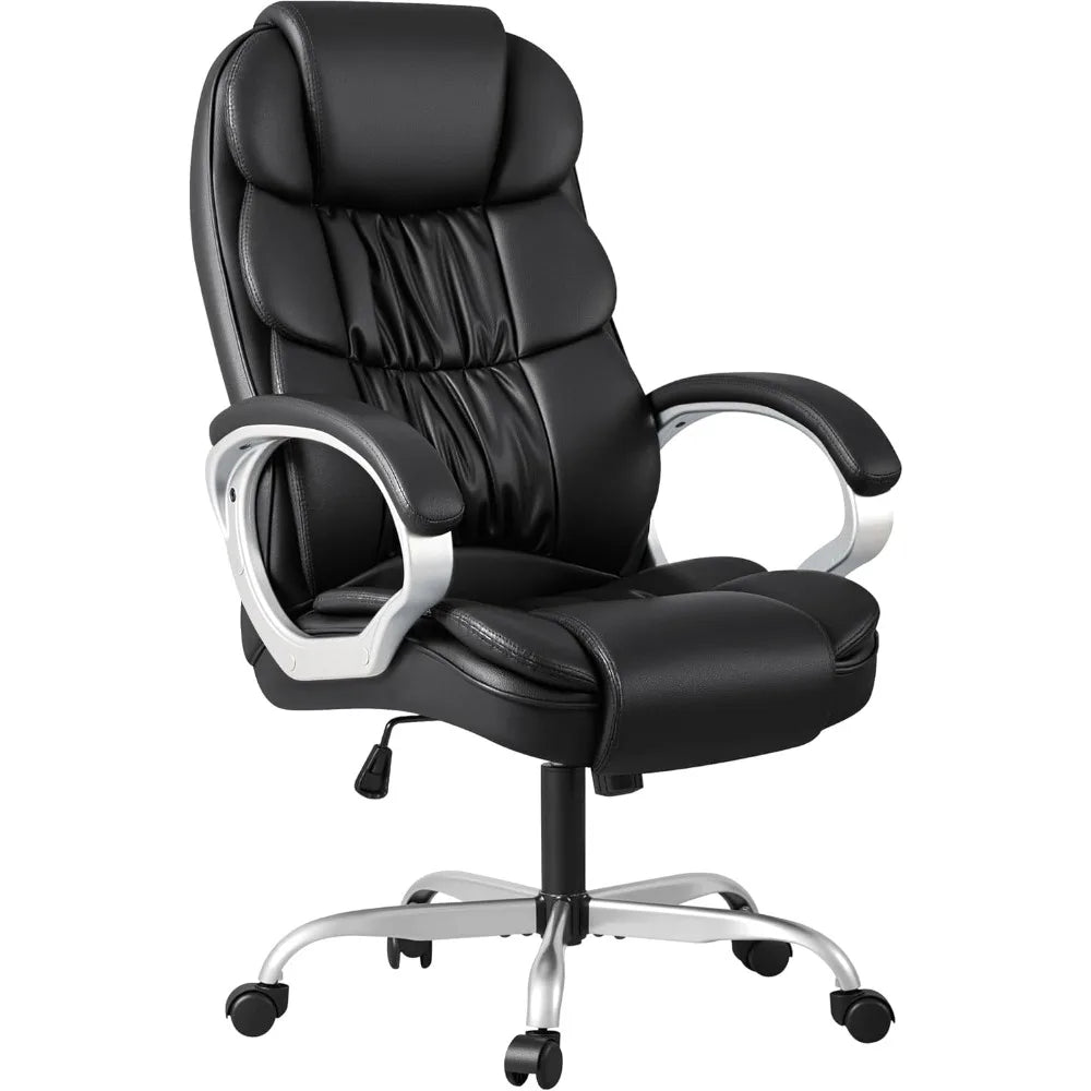 💺 High-Back Office Chair – PU Leather Executive Computer Desk Chair with Adjustable Height & Padded Swivel Seat