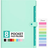 Expanding File Folder with 8 Pockets – Letter Size Accordion Document Organizer, Portable Paper Folder