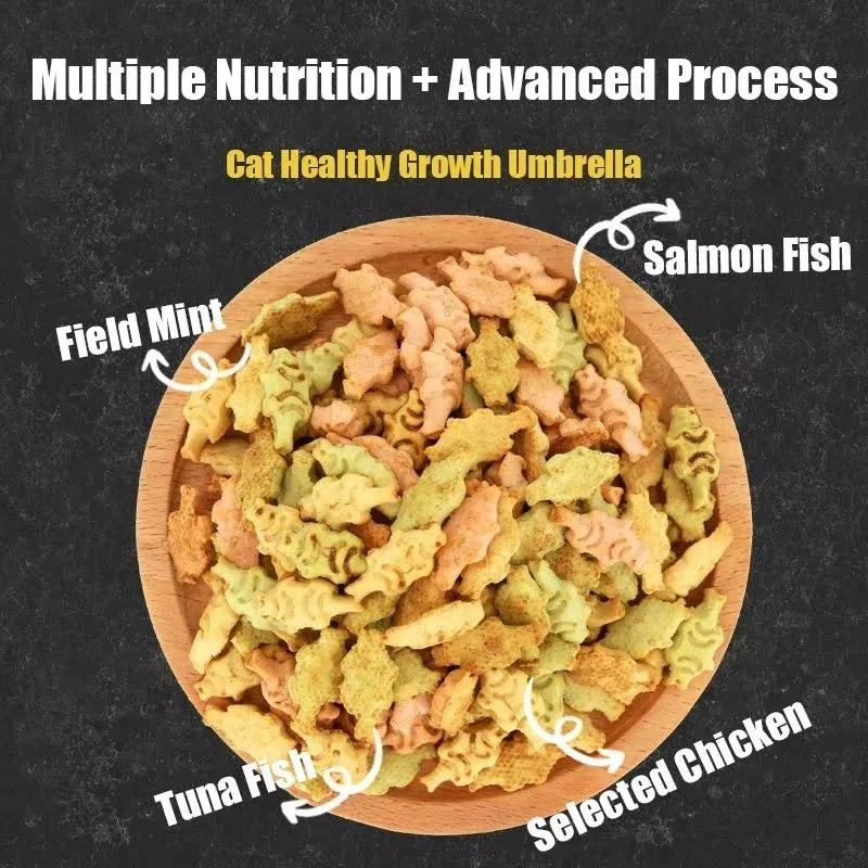 Gimcat Nutripockets Salmon Cat Treats – Salmon, Chicken & Tuna Crispy Biscuits for Cats