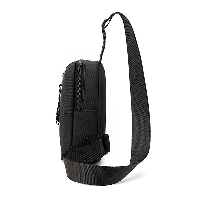 Men’s Canvas Chest Bag – Small Fashion Crossbody Sling Shoulder Bag for Phone, Travel & Daily Use