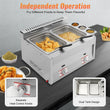6 L × 2 Dual-Tank Commercial Gas Countertop Deep Fryer – Stainless Steel Fat Fryer for French Fries & Chicken Wings