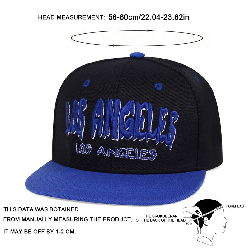 Unisex Los Angeles Embroidery Baseball Cap – Adjustable Hip-Hop Outdoor Hat with Sun Protection