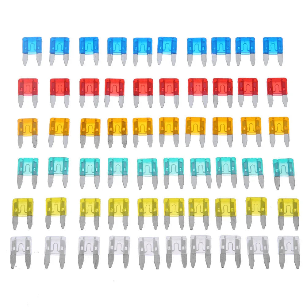 100-Piece Mini Blade Fuse Assortment Kit – Car & Truck Safety Set (5A / 10A / 15A / 20A / 25A / 30A)
