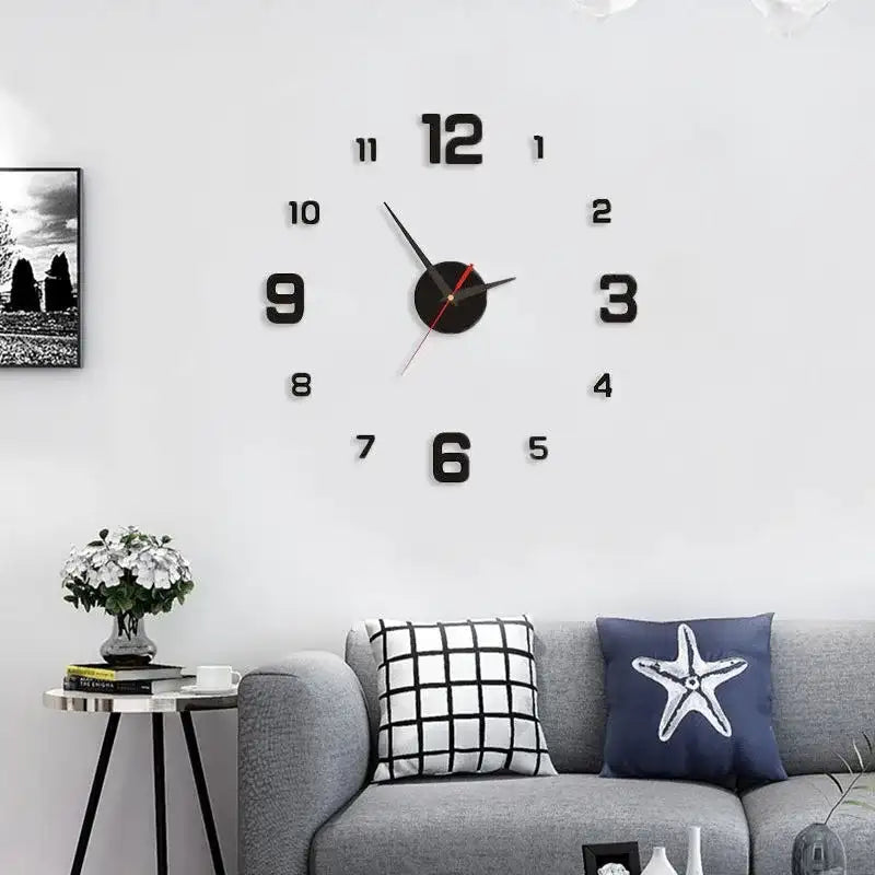 Silent DIY Wall Clock – Creative Night-Light Wall Decoration for Living Room & Bedroom