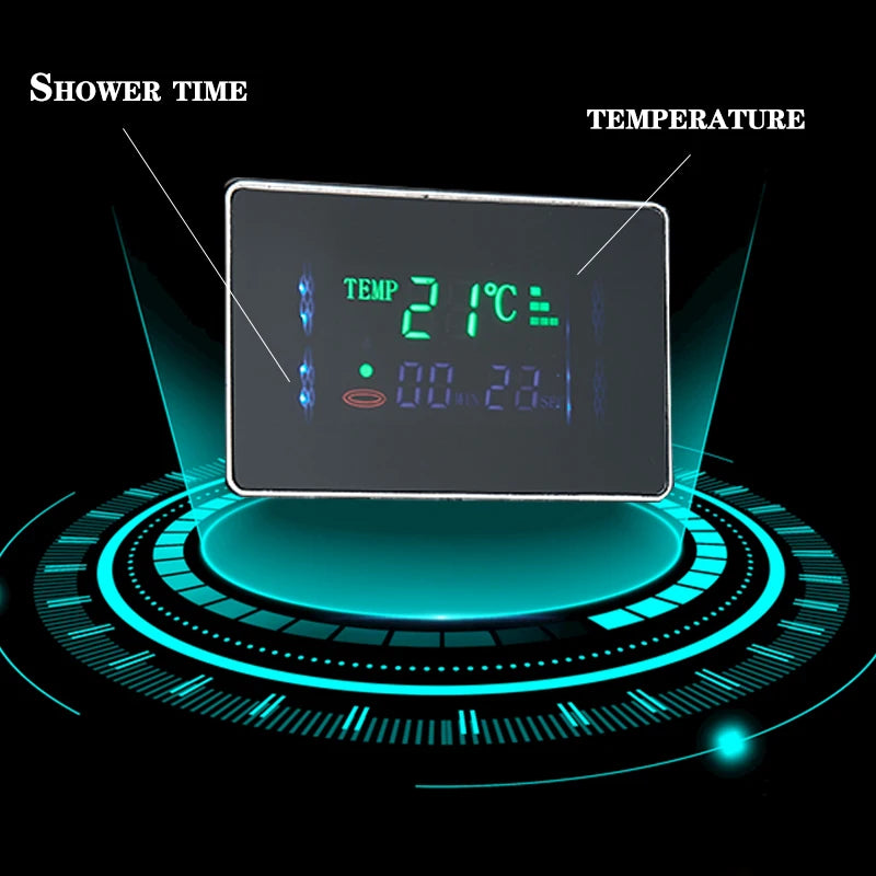 LED Waterfall Shower Panel Tower Set – Body Massage Jets & Rainfall Shower System