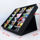 18-Slot Glasses Display Stand – Tilted Eyewear Organizer Box & Sunglasses Storage Tray for Eyeglass Collection