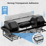 4-Pack Adhesive Stainless-Steel Shower Caddy Organizer – Rustproof Wall Shelves with Hooks
