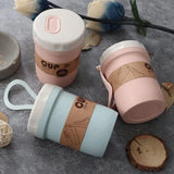 300 ml Wheat-Straw Sealed Soup Cup with Lid – Healthy Material Lunch Box & Portable Food Container