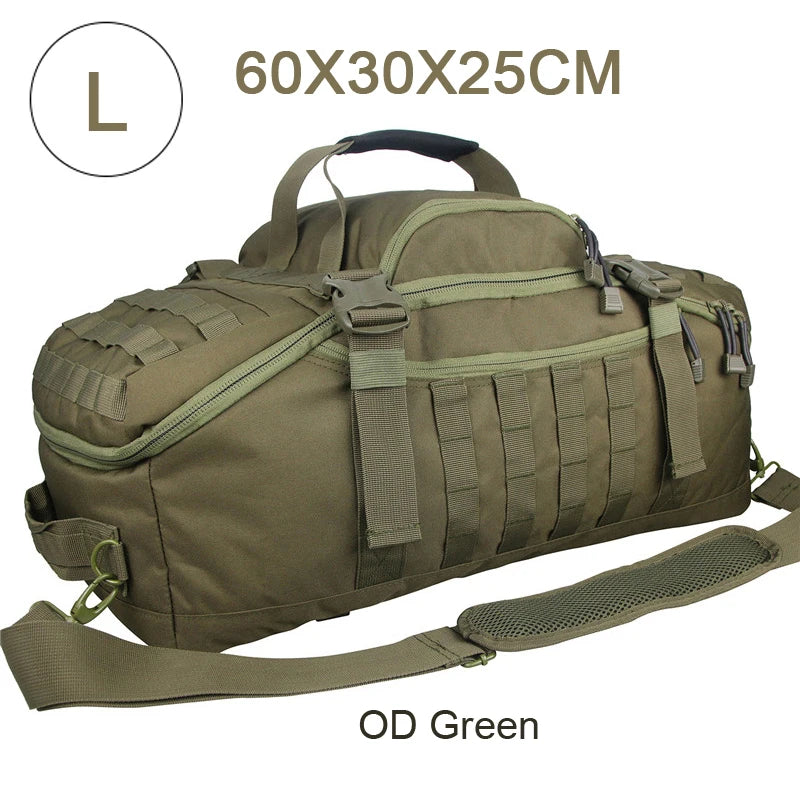 40L/60L/80L waterproof travel duffel bag – large-capacity men’s luggage tote, weekend & gym bag for sports, camping & trips