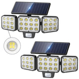 Solar Security Lights – 3000LM 3-Head Motion Sensor Flood Lights, 150° Wide Angle, Auto On/Off, 3 Modes (1/2/4 Pack Options)