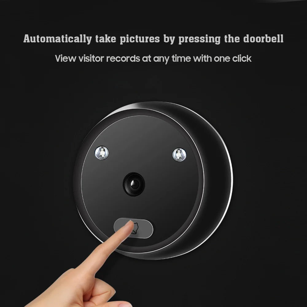 Smart Digital Doorbell & Door Viewer Camera – Wireless Peephole with Monitor, Live View, Night Vision & Photo Capture