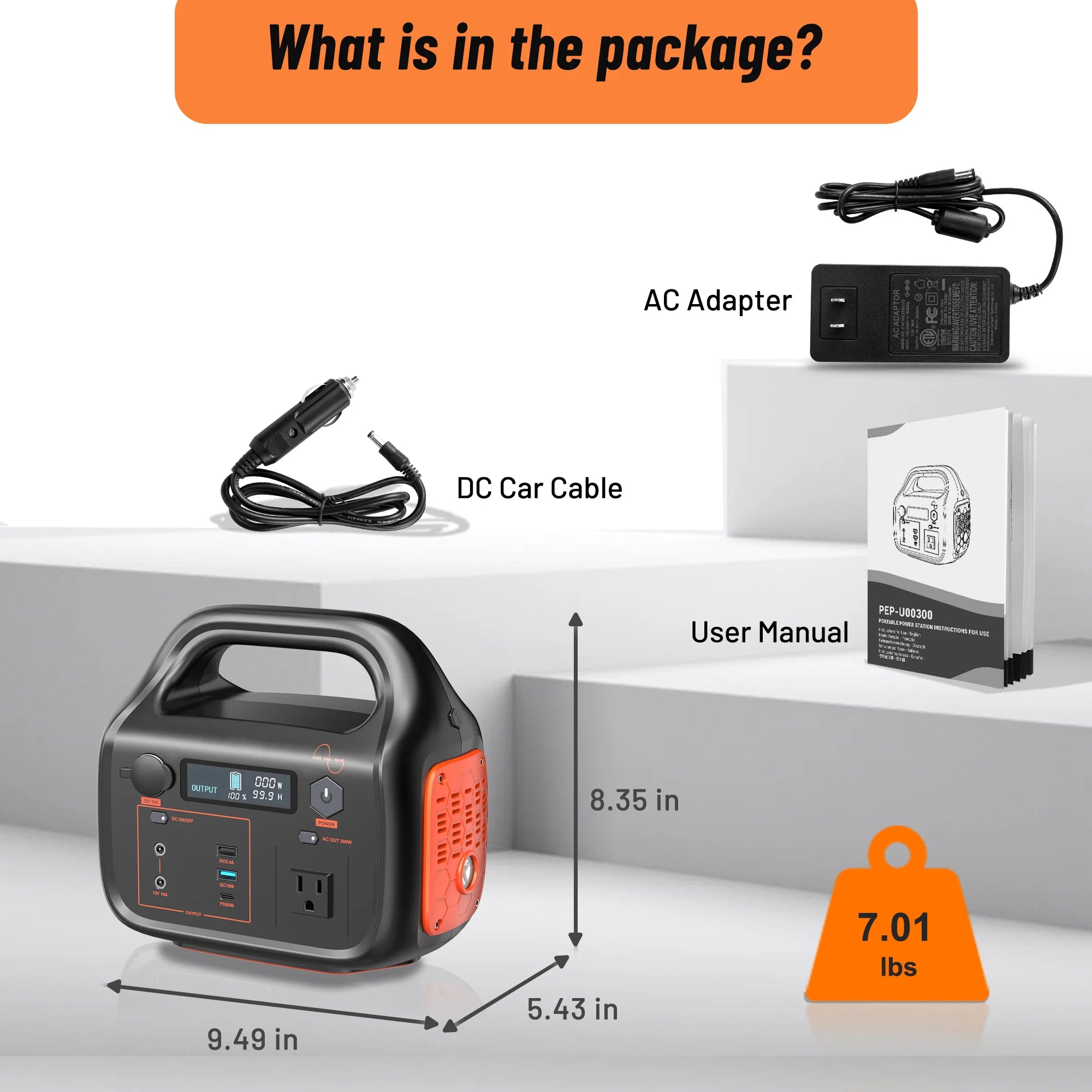 2025 New 300W Portable Outdoor Generator – AC & USB Power Station for Camping, RV, Home & Emergency Use