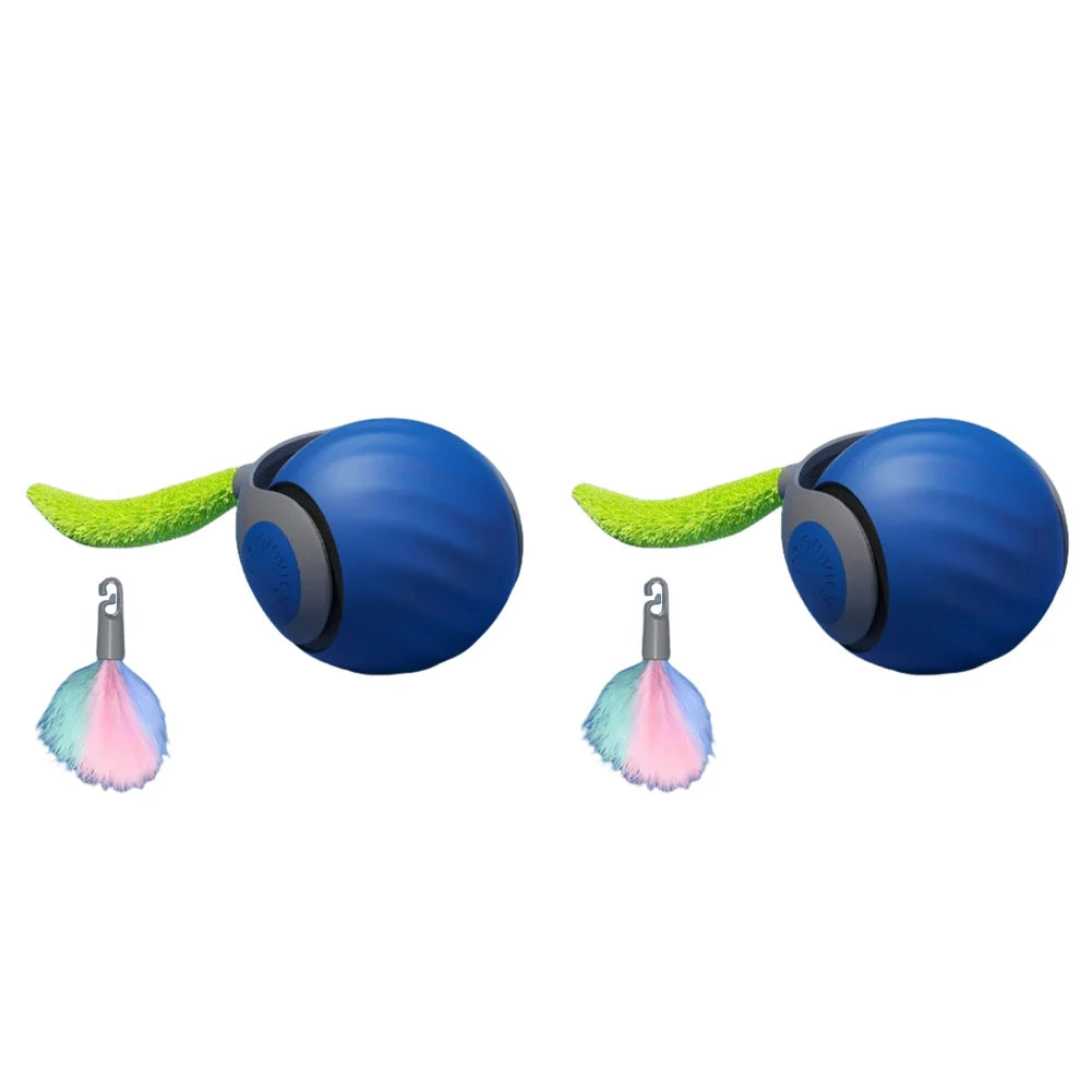 Automatic Moving Cat Toy Ball – Smart Interactive Toy with 2-Speed Adjustment & Replacement Tail, 1–3PCS Set